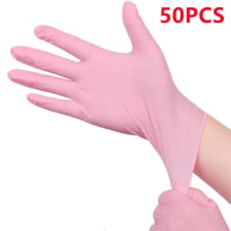 Pink Nitrile Disposable Gloves for Household Cleaning Working Kitchen Gardening Dishwashing Latex Free Nail Salon Tattoo Gloves