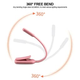 USB Mini LED Book Night 3 Light Color Adjustable Brightness Clip-On Study Reading Lamp Rechargeable for Travel Bedroom Reading