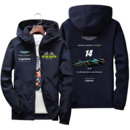 2026 New Aston Martin F1 Team Unisex Spring and Autumn Trench Coat, Casual and Stylish, Perfect for Streetwear and Parties