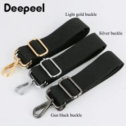 Deepeel 3.8cm Wide Canvas Bag Strap Alloy Buckle Adjustable 80-140cm Chain for Handbag Luggage Shoulder Bands Part Accessories