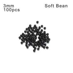 100PCS 3mm-12mm Plastic Black Round Fishing Floats Beads Spacer Stopper Soft Hard Beans Fishing Lures Bait Hook Rig Accessories