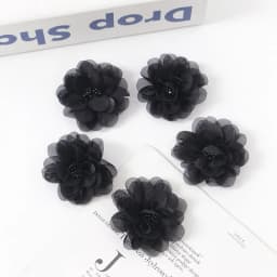 2/5Pcs 6CM Chiffon Fabric Artificial Flower For Home Room Wedding Invitation Artificial Flowers For Dress Decoration Accessories