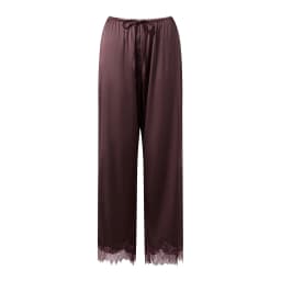 Women's Loose Pants Solid Color Elastic Waist Lace Patchwork Wide Leg Pants Casual Lounge Trousers New