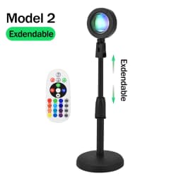 16 Colors Sunset Light USB LED Projection Desk Lamp Remote RGB Night Light Ambient Lighting for Photography Party Room Decor