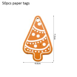 50pcs Merry Christmas Tags Kraft Paper Card Gift Label Tag DIY Hang Tags Gift Wrapping Decor Gift Card Christmas Party Supplies