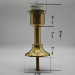 Brass Desk Lamp Assembly Accessories, Glass Ceramic Vase Lampshade E27 DIY Table Light Accessories Copper Material Lampbase Part
