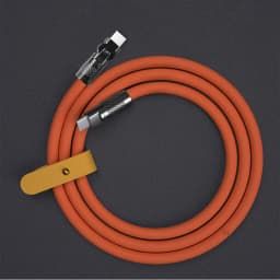 120W 6A Super Fast Charge Type C Silicone 180° Rotating Elbow Type-C-C Data Cable 1M 2M USB Cable USB C to C Charger Cable