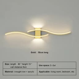Moder LED Wall Lamp Long Strip Wall Lamps TV Background Decorative Lighting For Bedroom Living Room Home Indoor Lighting Fixture