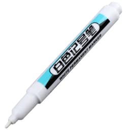 0.7/1.0/2.5MM White Marker Pens Oily Waterproof Permanent Paint Markers For Wood Plastic Leather Glass Stone Metal Art Supplies
