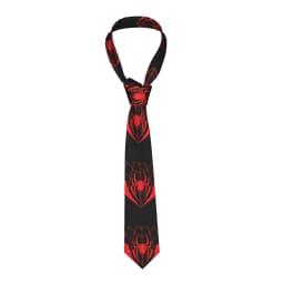Formal Spider Cartoon Neck Tie for Office Custom Men Spider Web Cute Little Animal Neckties