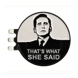 Dark Humor Hint Style Golf Caps Decor Clamp, Meme "ThAT'S WHAT SHE SAID" Funny Golf Marker, Magnetic Golf Hat Clip For Ball Mark