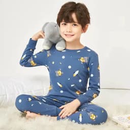 Boys Pajamas Sets 2 to 3 4 5 6 7 8 9 10 11 12 13 Years Cotton Soft Long Sleeve Toddler Boy Pijamas Set Blue Astronaut Pyjamas