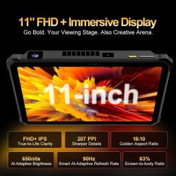 Blackview Active 12 Pro Rugged Projector Tablet 11" Android 15 5G Tablet Dimensity 7300 36GB RAM 256GB 30000mAh 120W