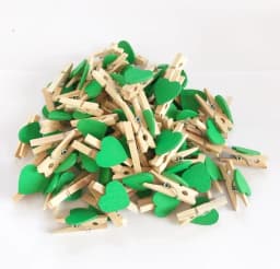 50PCS/Lot Mini Romantic Loving Heart Shape Wood Clips Handicrafts Photos Papers Clothes Pegs Home Bachelorette Party Decorations