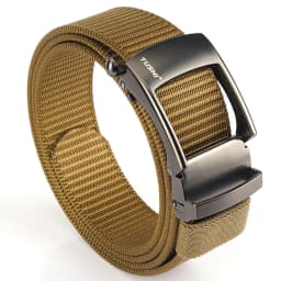 TUSHI Nylon Automatic Buckle Belt Outdoor Tooling Jeans Solid Color Canvas Waistband High Quality Casual Tactical Belt for Men