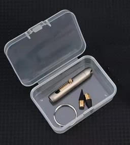2 IN 1 MINI Ballpoint Pen Stainless Steel Eternal Pencil Erasable Pencil Portable Key Pendant Pocket Pen Emergency Writing
