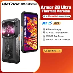 Ulefone AI Armor 28 Ultra 5G Thermal Imaging Rugged Phone MTK Dimensity 9300+ AMOLED Android Smartphone 1TB ROM Mobile Phone