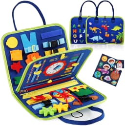 Montessori Toys Busy Board Toddler Sensory Activity Developing Board for Motor Skills, Educational Travel Activity Toys