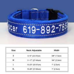 Personalized Embroidered Dog Collar Reflective Nylon Custom ID Name Accessories Pet Padded Collars For Small Medium Large Dogs