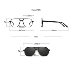 VCKA Big Frame Polarized Myopia Sunglasses 6 in 1 Prescription Magnetic Clip Men Women Glasses Custom Optical Eyewear -0.5 To-10