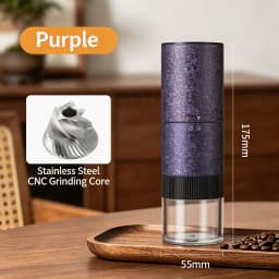 NEXBOR STREAM 2026 New Upgraded Portable Electric Coffee Grinder with 420 Stainless Steel Burrs - 40 Adjustable Grind Settings