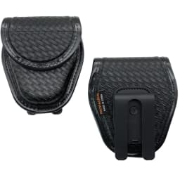 Tactical Handcuff Case for Duty Belt,1680D Nylon/Leather-like, Rotatable & Layered Security Holster (9 Styles), Cuff Case Pouch