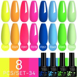 LILYCUTE 12PCs 7ml Nude Brown Red Nail Gel Polish Set Semi Permanent UV Gel For Nail Art Manicure Soak Off Gel Nail Polish Kit