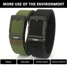 TUSHI 43mm Stiff Tactical Belt for Men Metal Automatic Buckle Military Police Duty Belt 1100D Nylon Gun Belt Casual Girdle Male