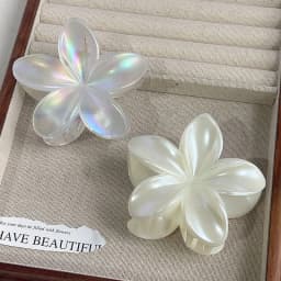 Elegant Flower Hair Clip Crab 8cm Large Plastic Hair Claw Clips For Women Hairclip Cute Beach Hair Accessories Hawaiian Barrette