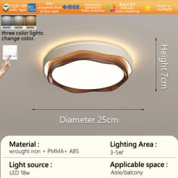 Cream wind aisle light Entrance corridor Cloakroom light Full spectrum eye protection Modern simple balcony ceiling light