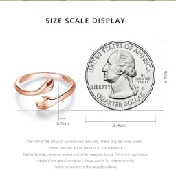 Bamoer 925 Sterling Silver Embrace Ring Hug Warmth and Love Women 18 K Metal Texture Gold Adjustable Ring