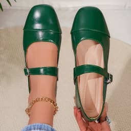 New Spring Fashion Solid Color Women's Mary Jane Shoes 2026 Luxury Round Toe Buckle Loafers Comfortable Office Womens Flat Shoes