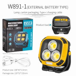 Powerful LED Flashlight Power Bank USB Rechargeable Torch Light Strong Magnetic Adsorptio High Power Flashlight Lantern