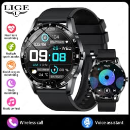LIGE 2026 New Smartwatch Men 1.38" HD Bluetooth Call Heart Rate Monitor Waterproof Sport Smart Watch Women For Android iOS Phone