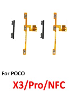 For Xiaomi Poco Pocophone X3 NFC X3 Pro Volume Button Up Down Side Key Internal Power Control Flex Cable Repair Parts
