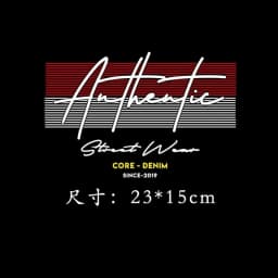 Name LOGO Team Work Clothes Shop Name English Letter Strip Inscription Heat Transfer Iron On Fusible Patch
