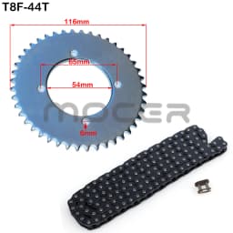 47cc 49cc T8F Chain 136 Links and 38T 44T 54T 58T 64T 74T Teeth Sprocket Kits For Mini Moto Atv Quad 2 Stroke Engine Parts