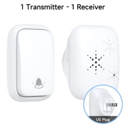 Wireless Doorbell 38-Chime 90db Self-Generating Power Waterproof Remote Modern Design Kinetic Energy Door Bell EU US UK Plug