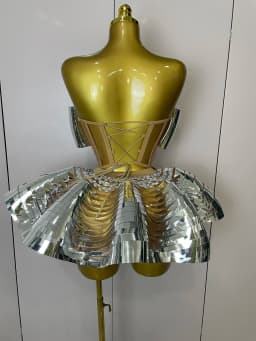 2025 Women Silver Sequins Rhinestone Sexy Backless Two Piece Set Birthday Party Club Fancy Outfit Stage Performance Costume