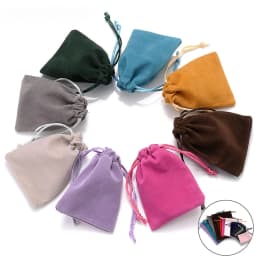 10Pcs 16 Colors Jewelry Packaging Bag 5x7 7x9 10x12 13x18cm Velvet Bags Wedding Drawstring Pouches Gift Storage Bags