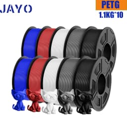 JAYO 10 Rolls PETG Filament 175mm 3D Printing No Bubbles No Drawing Smooth Multiple Colors Optional for 3D Printing 1.1kg/1roll