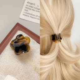Korean Style Floral Acetate Mini Claw Clip for Women, Sweet Cute Resin Hair Clip, Shark Clip for Thin Hair and Bangs
