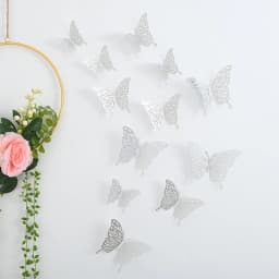NEW 12Pcs 3D Hollow Butterfly Wall Sticker Home Decoration Kids Room Party Wedding Decor Rose Gold Butterfly Fridge DIY Stickers
