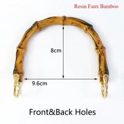 1-5Pcs Deepeel 9/10/12cm Imitation Bamboo Handle for Handbag Purse Kiss Clasp Wallet Woven Bags Handles DIY Crafts Accessories