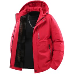 Men's Jacket Stand Collar Stamp Mens Parka Winter New Down Jacket Fleece Warm Jackets Men Business Leisure Coat Baseball Coats 2