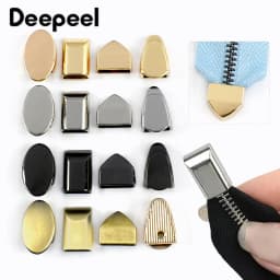 20Pcs 9/12mm Metal Bag Zipper Tail Clip Zippers Cord Stopper Lock Buckles Screw End Plug Clasp Bags Purse DIY Sewing Accessories