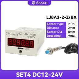 JDM11-6H 6 Digit Electronic Digital Counter Display Hall Sensor Proximity Photoelectric Switch NPN DC12-24V AC110-220V