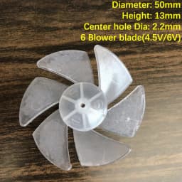 1Pc Small Power Mini Plastic Fan Blade 4/6 Leaves Power Hair Dryer Motor Fan Leaf For Hairdryer Motor Accessories