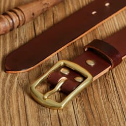 Handmade Belt Buckles for Men Thick Natural Vegetable Tanned Leather Pin Buckle Mens Waist Belt Men's Belt Gifts for Men