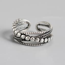 925 Sterling Silver Sanding Face Adjustable Rings For Women Ladies Elegant Luxury Quality Jewelry Accessories Jewellery
